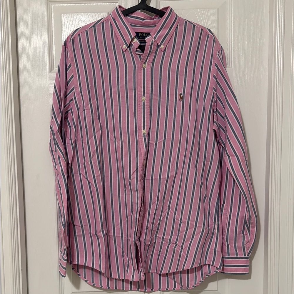 Polo by Ralph Lauren Pink Striped Men's Shirt